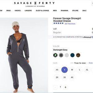 Savage Fenty Onesie - never worn, tags still attached - Forged Iron, Size Small